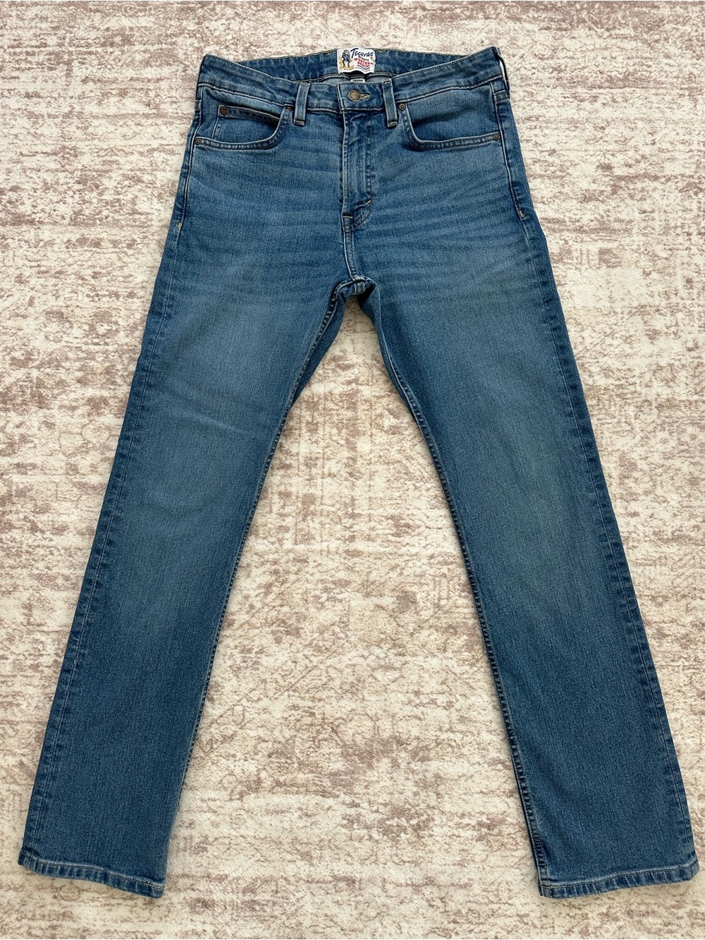Tecovas Men Slim Straight Western Denim Jeans Medium Blue Wash 32x32
